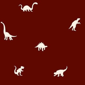 Dinosaurs Silhouettes - Medium - Cherry Red