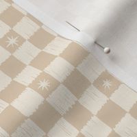 Checkers and Stars - Small - Beige