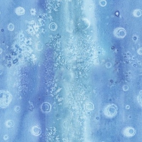 Daisy Dreams Coordinate - Watercolor Hand Drawn - Blue Spot