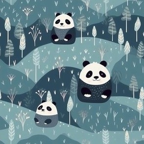 Pandas in Mountains