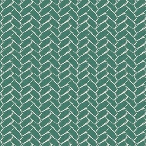 Basket Weave Abstract Geometric Teal Green Quilt Blender