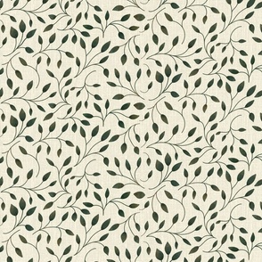 Summer Camp Wedding Linen// Leaf Pattern// Green