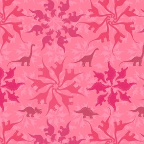 Herbivore Dinosaur Flowers (pink) 