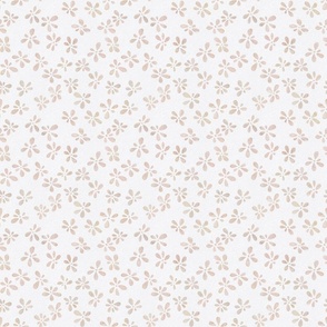 watercolor doodle flower small - delicate hand-painted neutral flowers - graceful neutral floral wallpaper