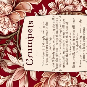 Crumpets Recipe Tea Towel
