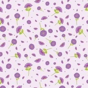 Pretty Purple Plum Watercolor Flowers