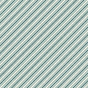 Diagonal Stripes - Small - Blue