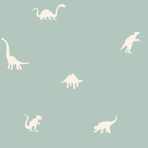 Dinosaurs Silhouettes - Medium - Baby Blue
