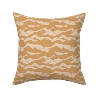 Retro vibes - Abstract japanese mountains seventies abstract waves organic hills mountain landscape and curves country side summer fall ochre golden yellow blush cream vanilla 