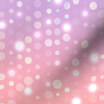 Pink to Purple Ombre Polka Dots Pastel (Shortest 1/2 yard ombre repeat)
