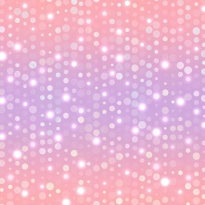 Pink to Purple Ombre Polka Dots Pastel (Shortest 1/2 yard ombre repeat)