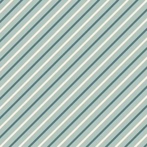 Diagonal Stripes - Medium - Blue