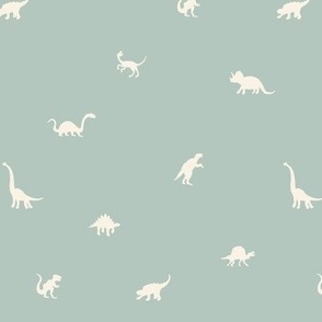 Dinosaurs Silhouettes - Small - Baby blue