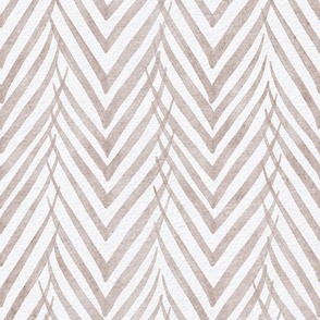 palm leaf stripe II - botanical chevron - watercolor neutral herringbone - modern neutral botanical wallpaper