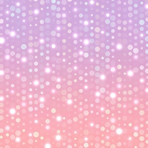 Pink to Purple Ombre Polka Dots Pastel (Medium 1 yard ombre repeat)