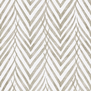 palm leaf stripe VII - botanical chevron - watercolor neutral herringbone - modern neutral botanical wallpaper