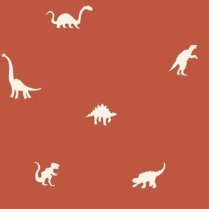 Dinosaurs Silhouettes - Medium - Orange 