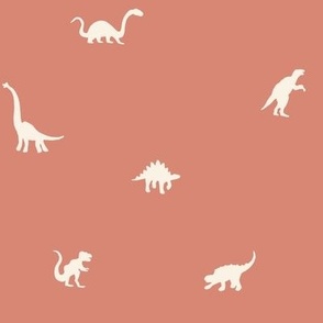 Dinosaurs Silhouettes - Medium - Pink