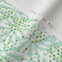 Mint cutout daisy