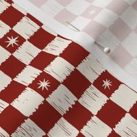 Checkers and Stars - Small - Red