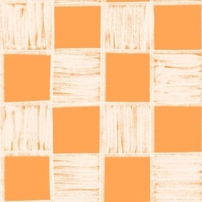 Alice Check creamsicle orange creme LARGE