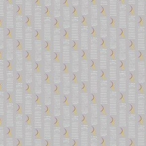 DOUBLE MOON STRIPE IN NONBINARY SUNFLOWER, LAVENDER, BLACK AND WHITE (SMALL) B23025R01B