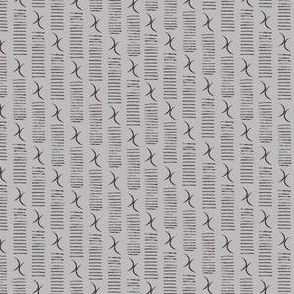 DOUBLE MOON BARCODE STRIPE IN BLACK AND GRAY (SMALL) B23025R02C