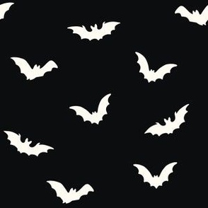 Black and White Bats Pattern