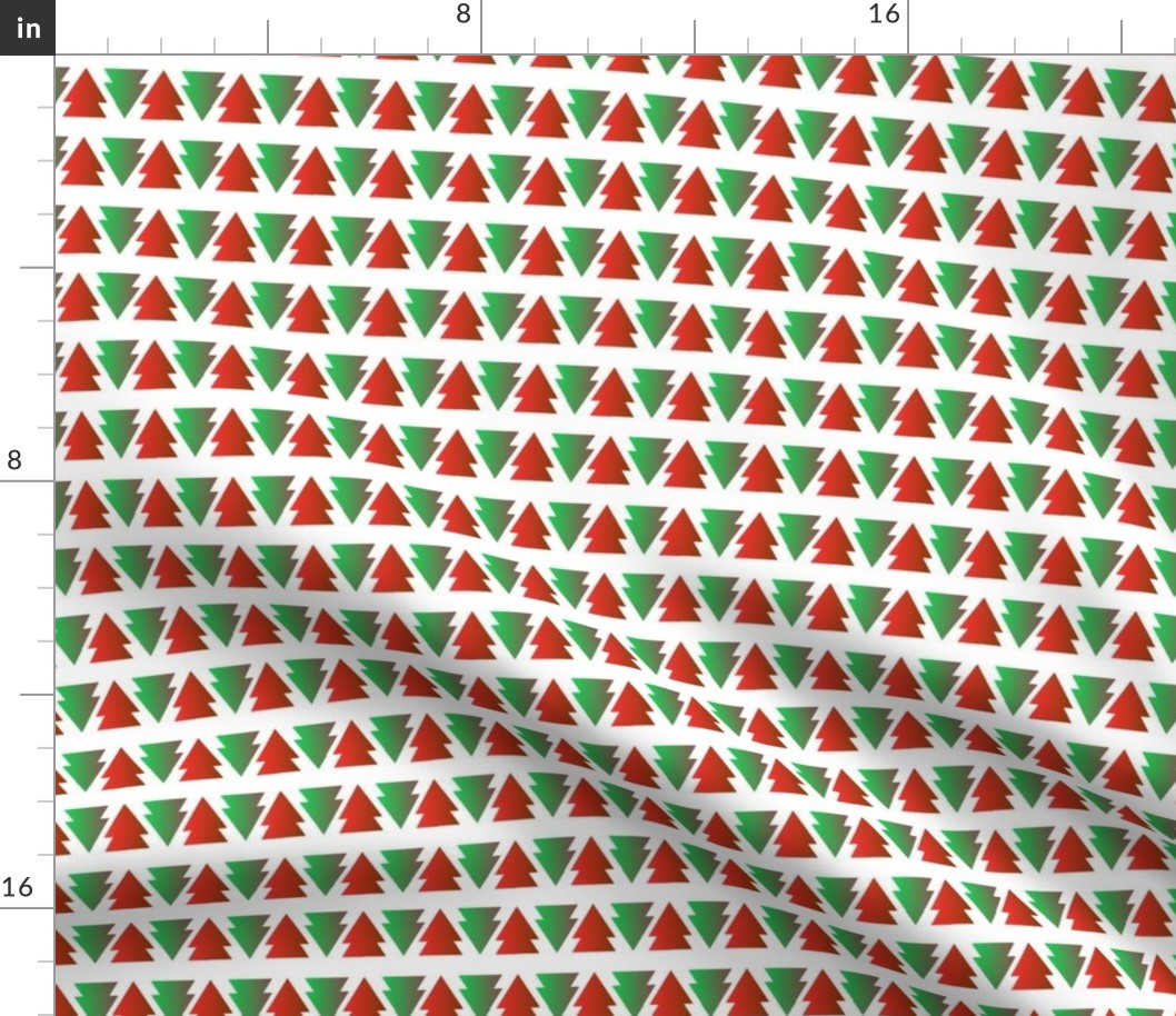 Christmas Trees, Christmas Fabric, Red and Green Fun