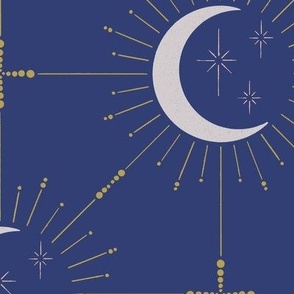 Sun, Moon & Stars - Blue - 12in