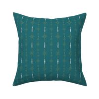 Starry Stripes - Teal - 12in