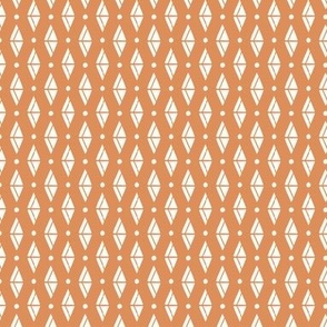 Geometric triangles in orange and white - small size