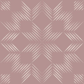 Lines _ Creamy White_ Dusty Rose Pink 02 _ Geometric