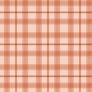 Woven looking plaid in rosy pinks - medium size