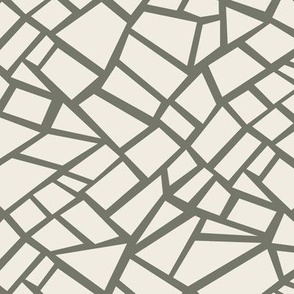 Mosaic Shapes | Creamy White, Limed Ash | Geometric