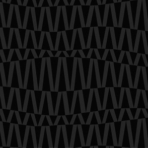 Wavy Triangle Stripe | Raisin Black, Dark Raisin Black | Geometric