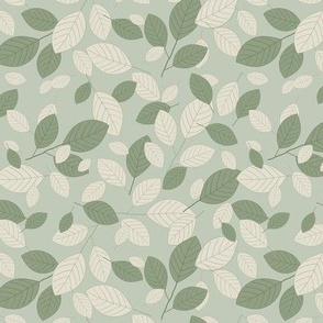 Kiss Summer Goodbye: Sage Green & Linen Drifting Leaves