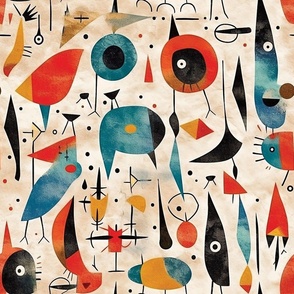 Creatures in the Style of Miró