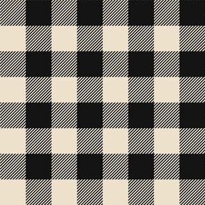 Tan and Black Christmas Buffalo Plaid