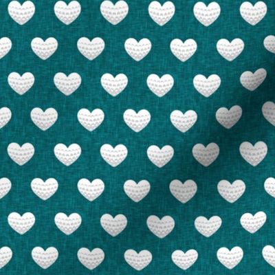 (small scale) golf hearts - teal - golfing - LAD23