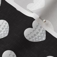 golf hearts - black - golfing - LAD23