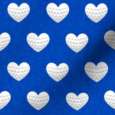 golf hearts - cobalt blue - golfing - LAD23