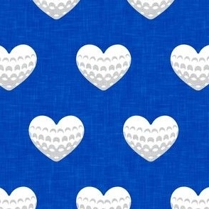 golf hearts - cobalt blue - golfing - LAD23