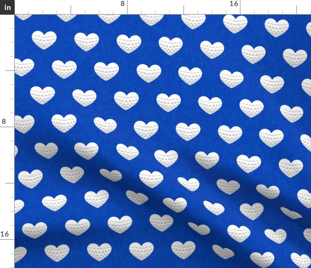 golf hearts - cobalt blue - golfing - LAD23