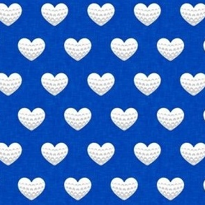 (small scale) golf hearts - cobalt blue - golfing - LAD23