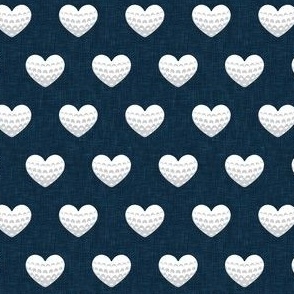(small scale) golf hearts - navy - golfing - LAD23