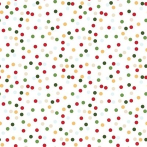 Christmas Confetti Spots on White