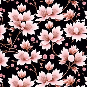 %%%repeating pattern of cherry blossoms for a wallpaper%%%