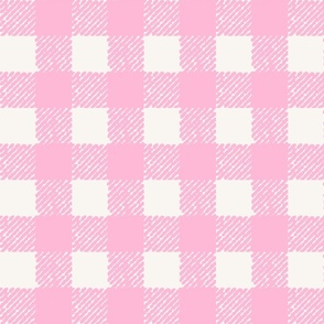 Gingham Check - Pink Plaid - Barbie life - Soft Pink