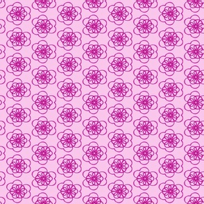 Geometric apple blossom pink tonal